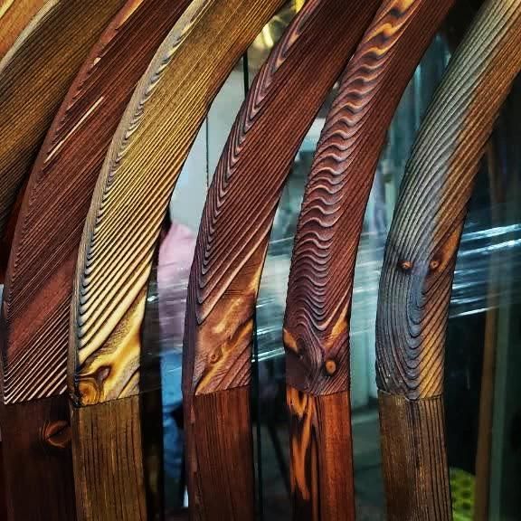 آینه فریم چوبی رگه برجسته|آینه|ارومیه, |دیوار