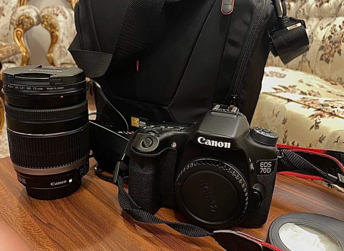 canon 70d lens 18-200mm به همراه تجهیزات|دوربین عکاسی و فیلم‌برداری|کیش, |دیوار