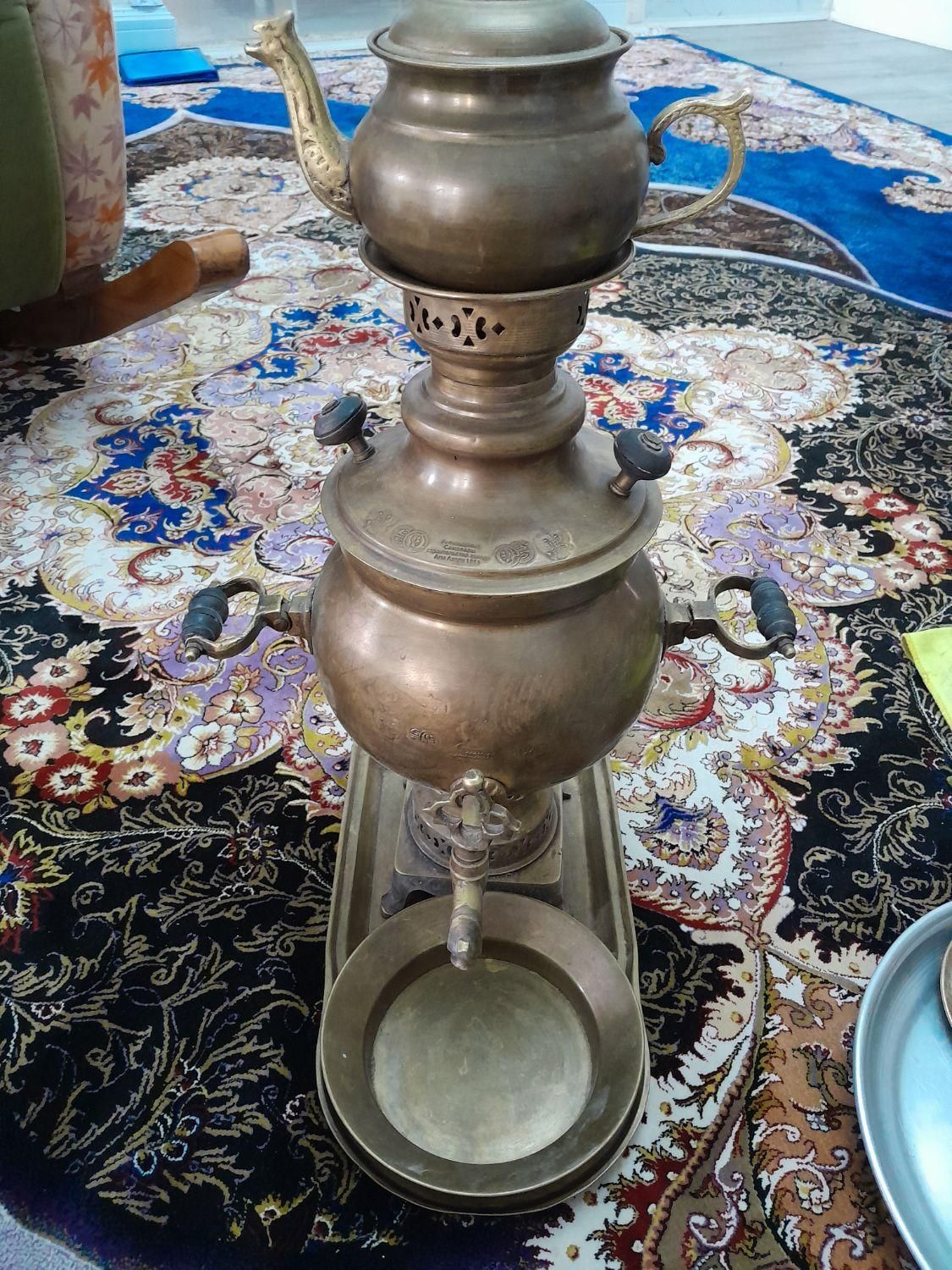 سماور زغالی عتیقه سن سماور تو مهر درج شده|سماور، چای‌ساز، قهوه‌ساز|تهران, بهارستان|دیوار