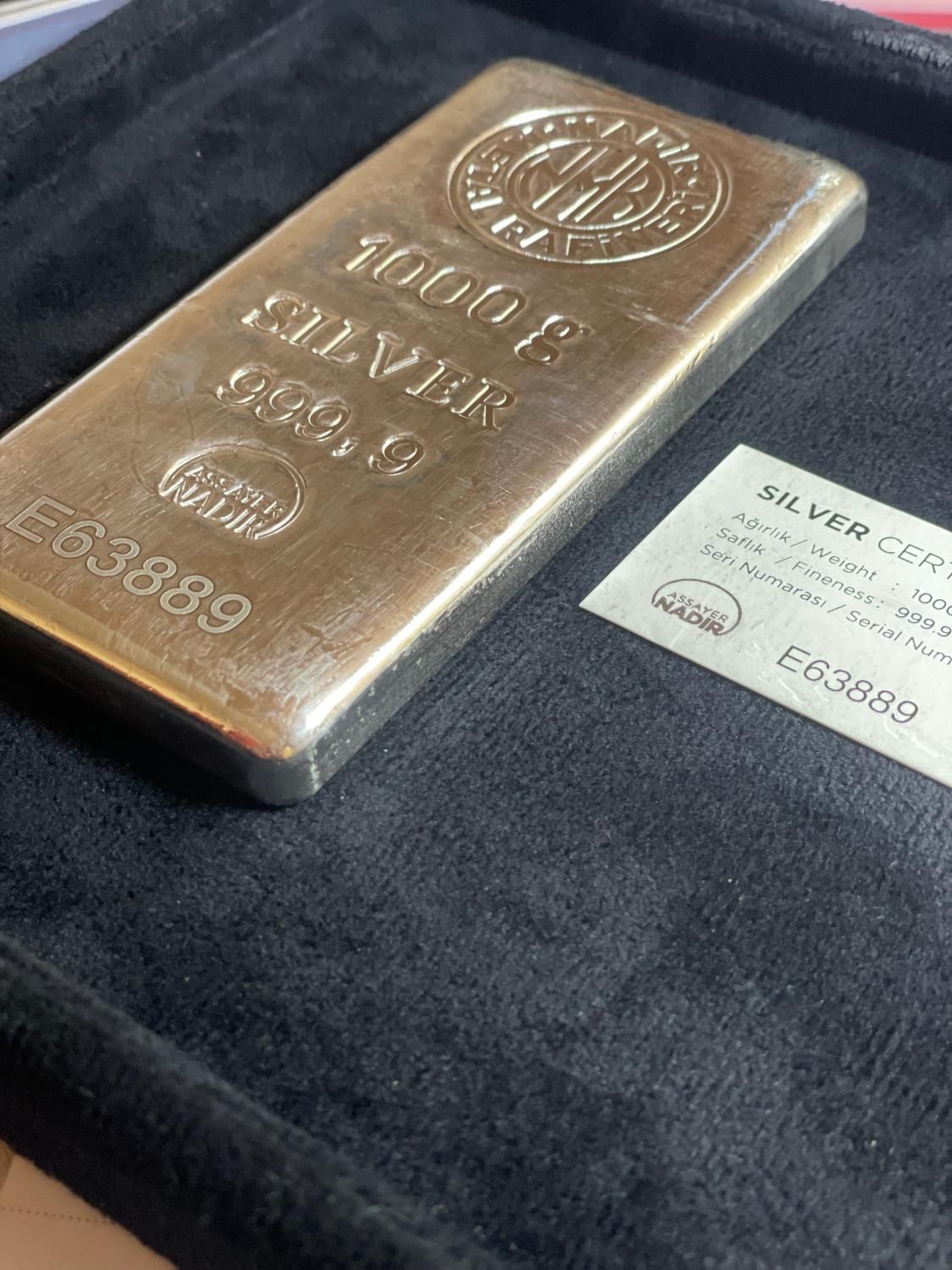 شمش نقره یک کیلویی برند نادیر|جواهرات|تهران, میرداماد|دیوار