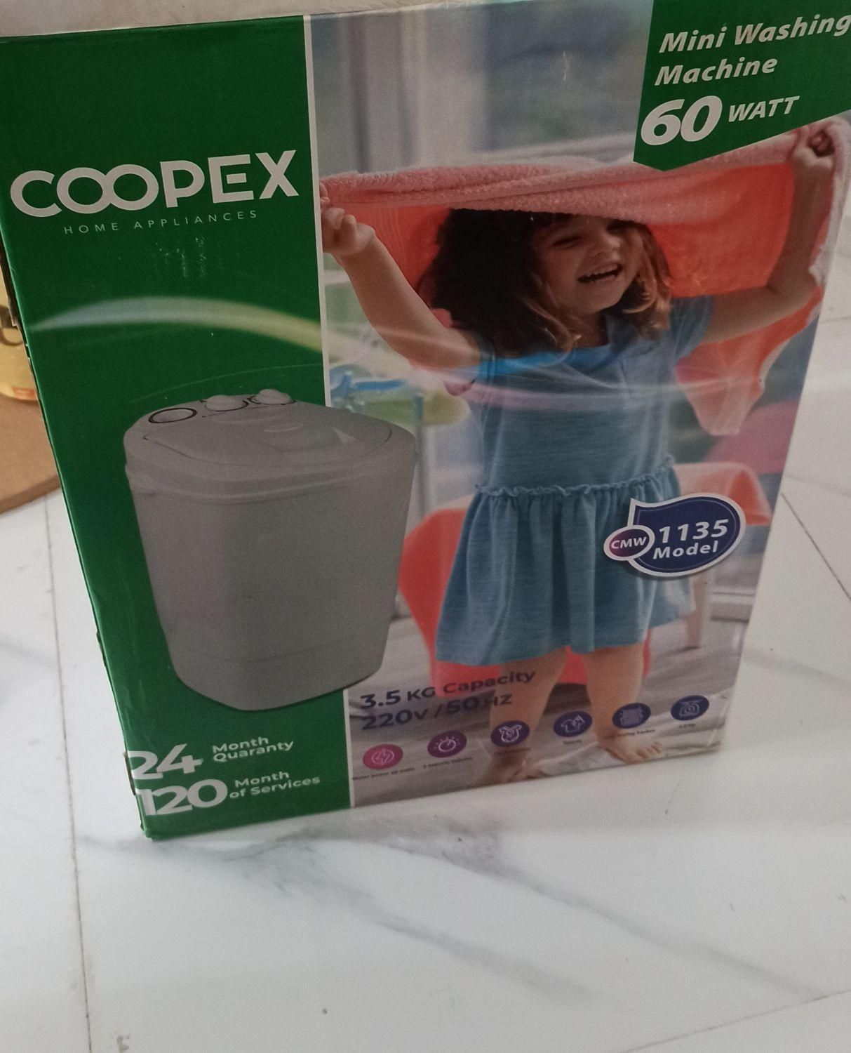 فروش مینی واش خانگی مارک COOPEX  تمیز و نو|ماشین لباسشویی و خشک‌کن لباس|کلاله, |دیوار