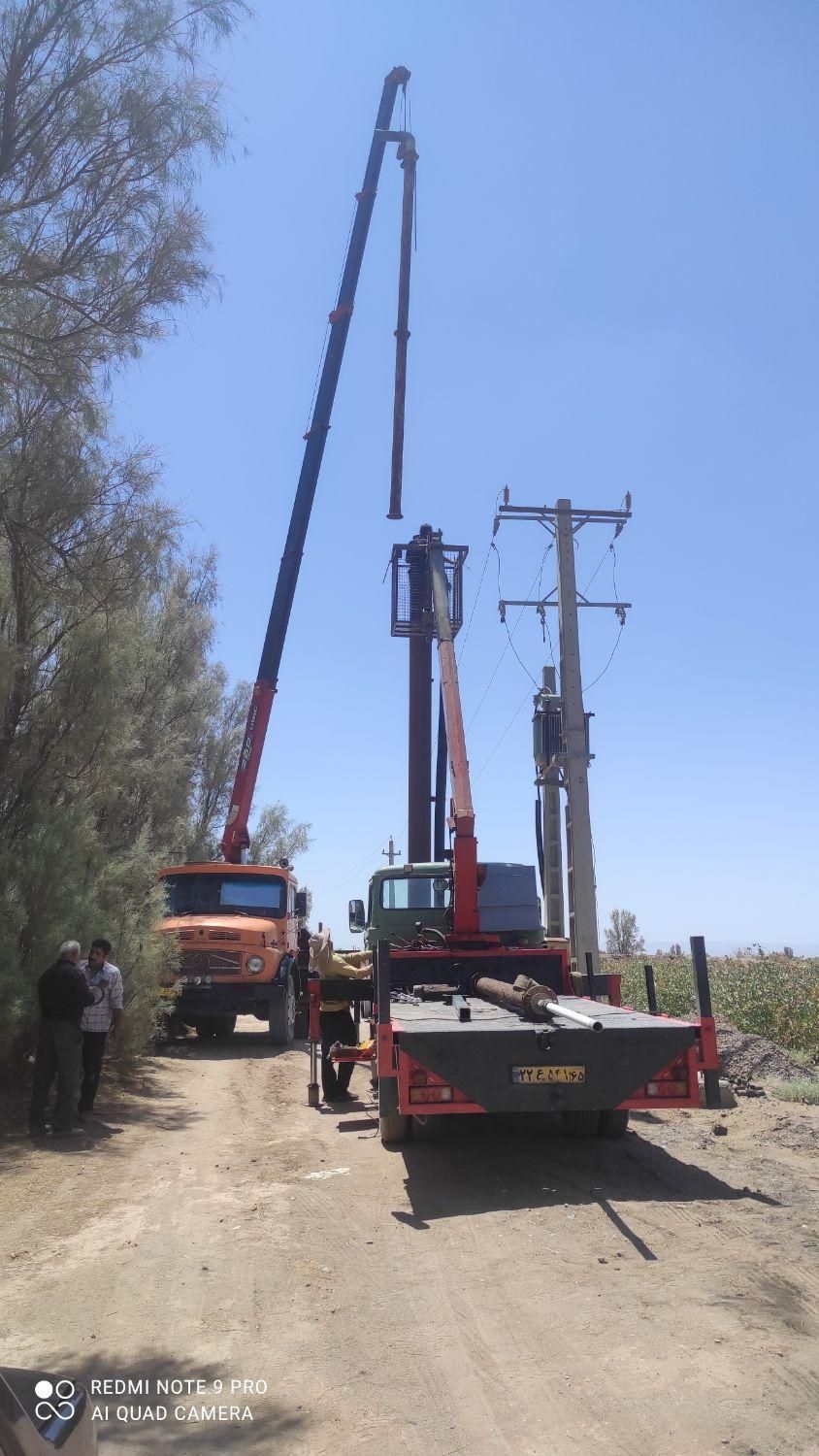 خدمات جرثقیل کفی.5تن و3تن دکل بلندهمراه سبدبالابر|خدمات حمل و نقل|رفسنجان, |دیوار