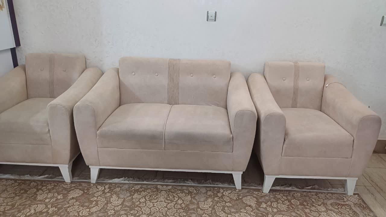 ۲ ست ۶نفره مبل راحتی یک دست و یک رنگ تمیز در حد نو|مبلمان خانگی و میز عسلی|بیرجند, |دیوار