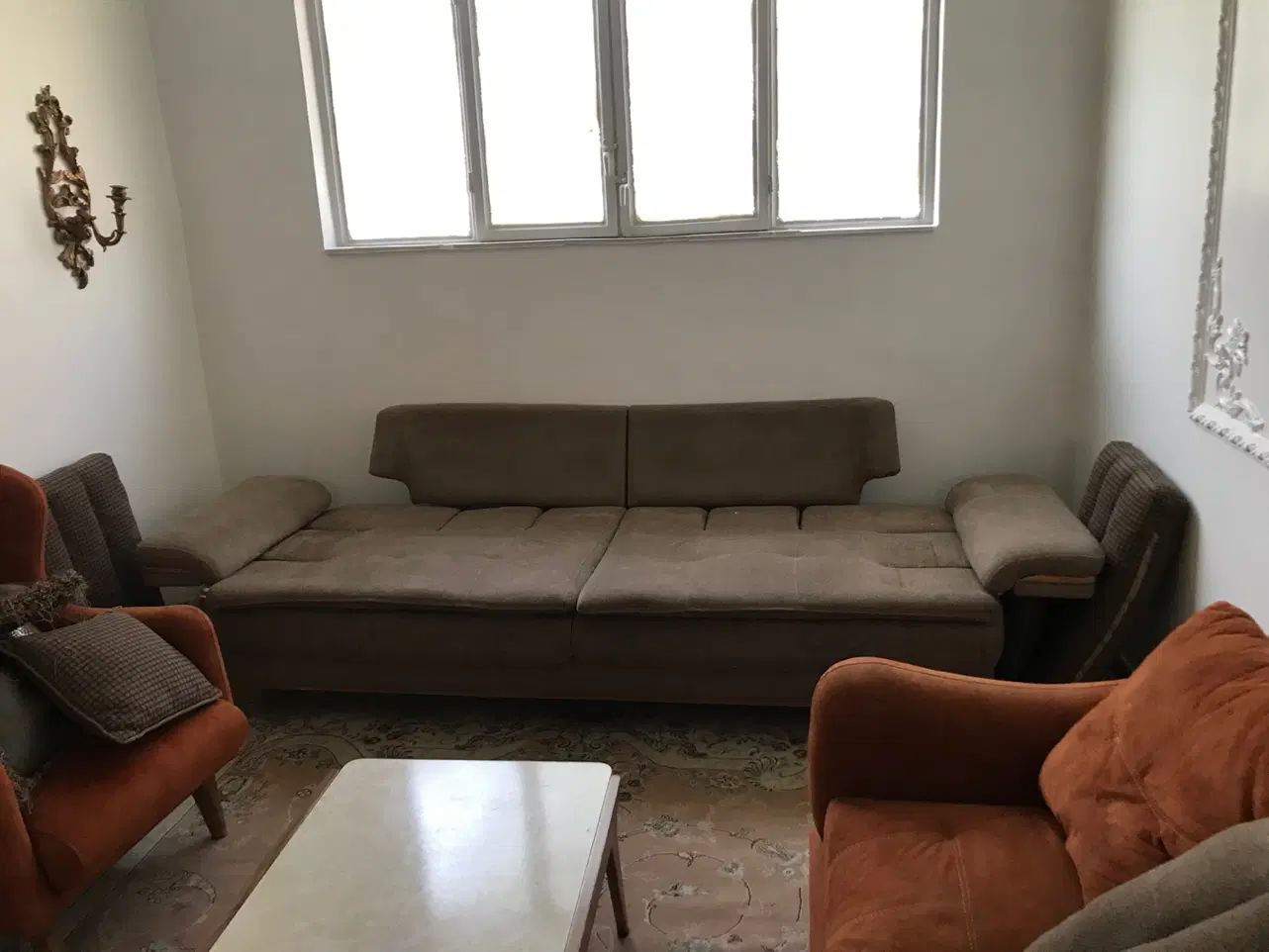 کاناپه تختخوابشو و نیم ست برند اسپانیش|مبلمان خانگی و میز عسلی|تهران, شهرک گلها (تهرانسر)|دیوار