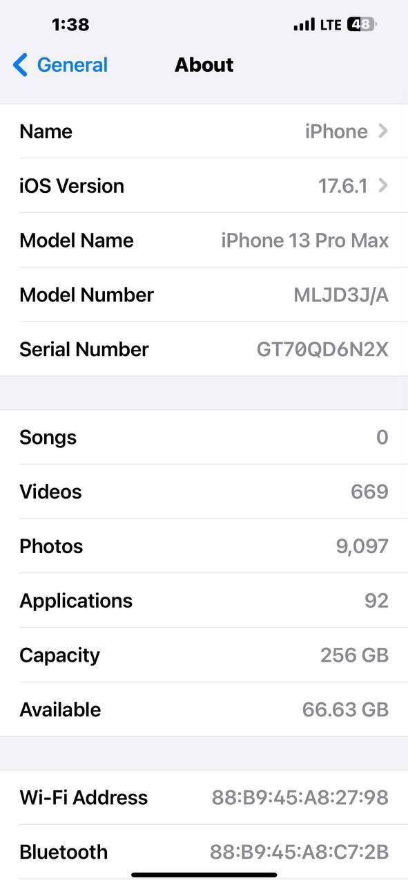 اپل iPhone 13 Pro Max با حافظهٔ ۲۵۶ گیگابایت|موبایل|قم, نیروگاه|دیوار
