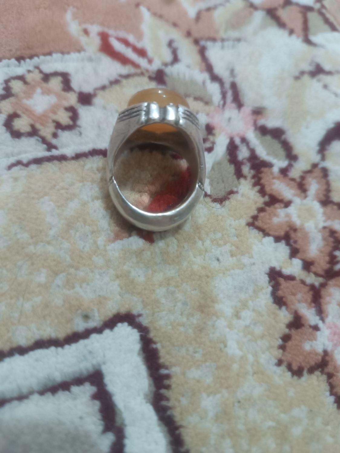 انگشترعقیق تک خال،دستساز،دومهر،ودوامضا30گرم|جواهرات|اندیمشک, |دیوار