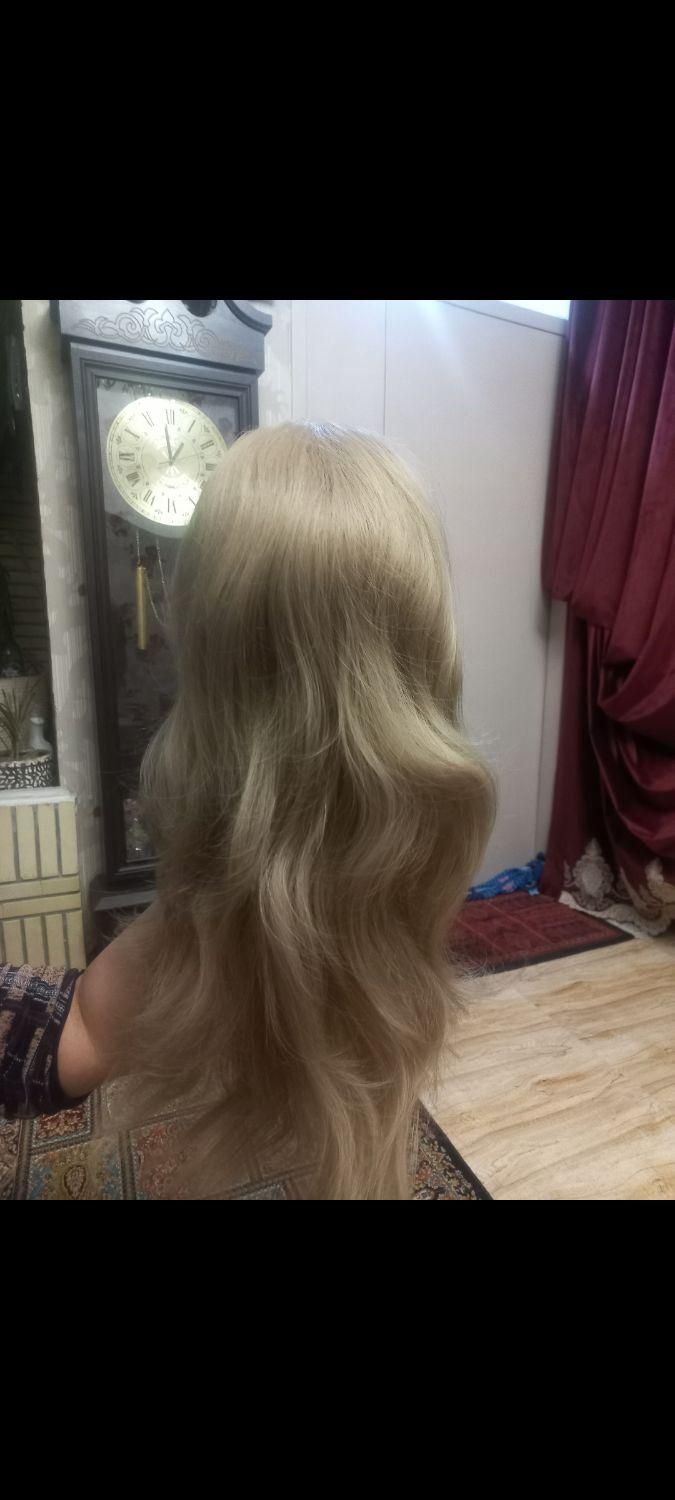 کلاهگیس(پوستیژ)مو بلند بلوند کنفی الیاف شبه طبیعی|آرایشی، بهداشتی، درمانی|شاهین‌شهر, شهرک گلدیس|دیوار