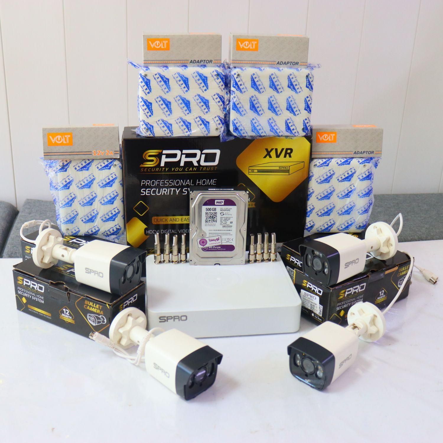 4دوربین مداربسته دیددرشب رنگیSPROباهارد500بنفش|دوربین مداربسته|کرمانشاه, |دیوار