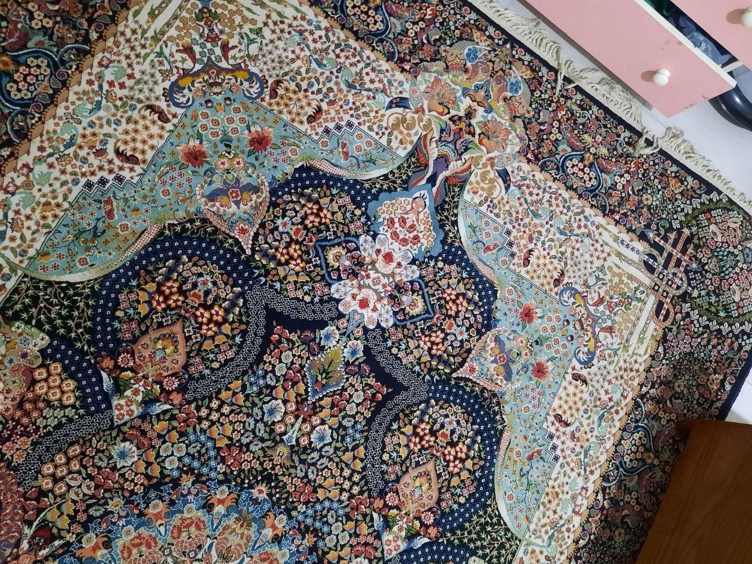 دو عدد قالی ۷۰۰شانه در حد نو|فرش|چمران, |دیوار
