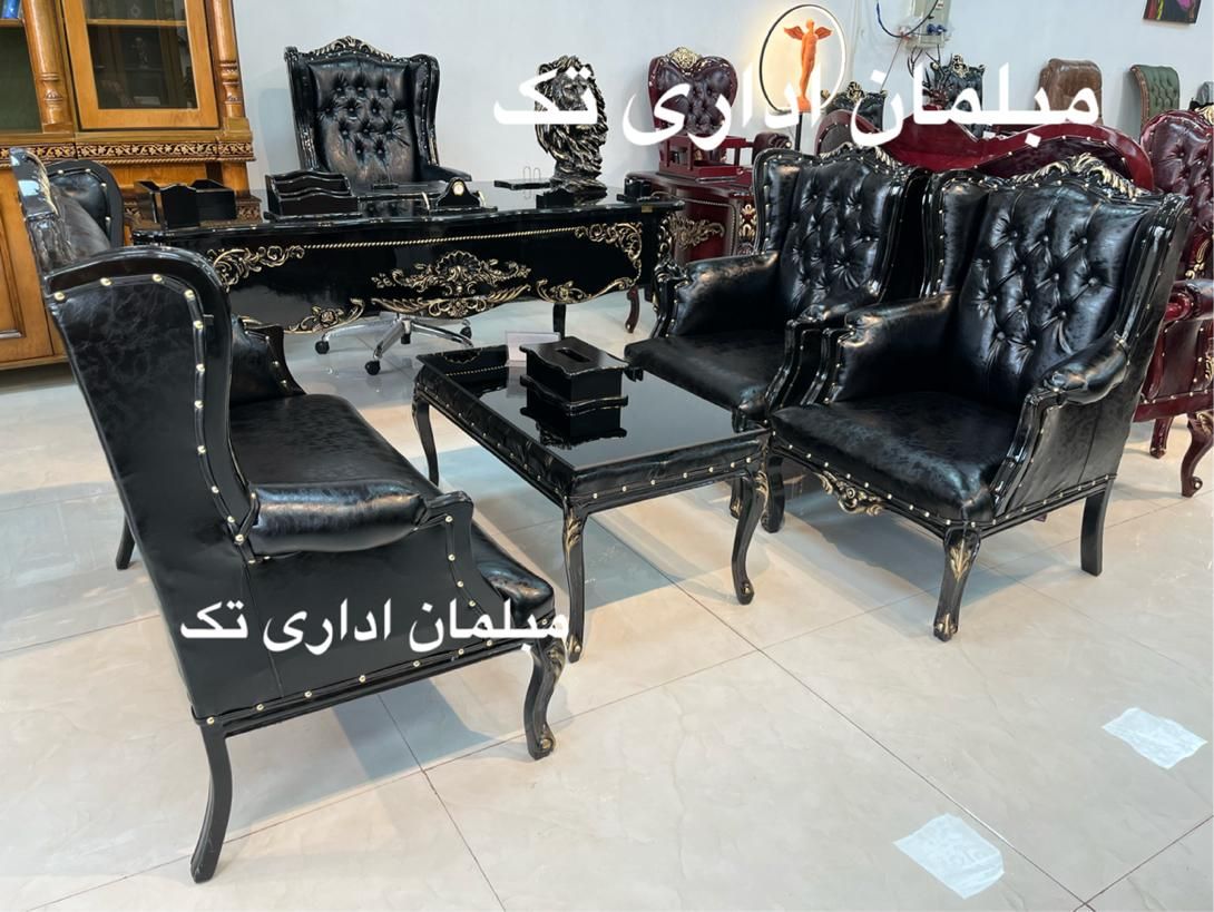 مبلمان اداری/نیمست دفترکارزیبامدل کویین منبت مشکی|مبلمان اداری|چهاردانگه (تهران), |دیوار