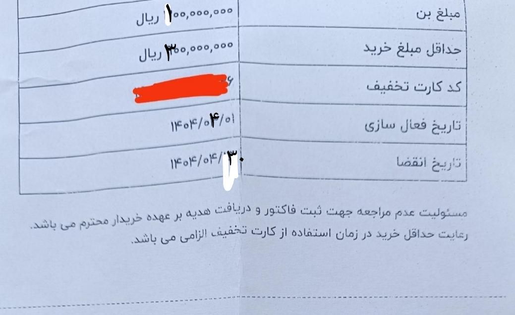 بن خرید کالا شهر لوازم خانگی|کارت هدیه و تخفیف|تهران, میدان ولیعصر|دیوار