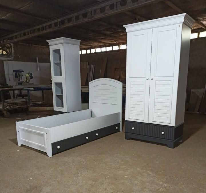 سرویس خواب تخت دومنظوره نوزاد نوجوان سیسمونی|تخت و صندلی بچه|همدان, |دیوار