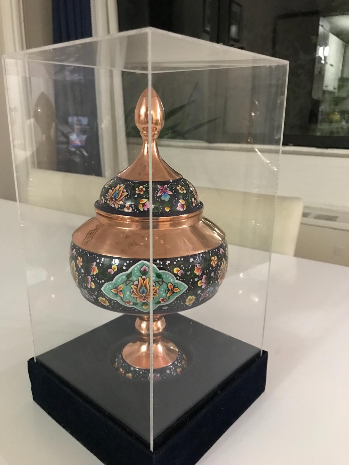 شکلات خوری مس و پرداز مینا سایز بزرگ ۳۰ سانت|صنایع دستی و سایر لوازم تزئینی|تهران, اکباتان|دیوار