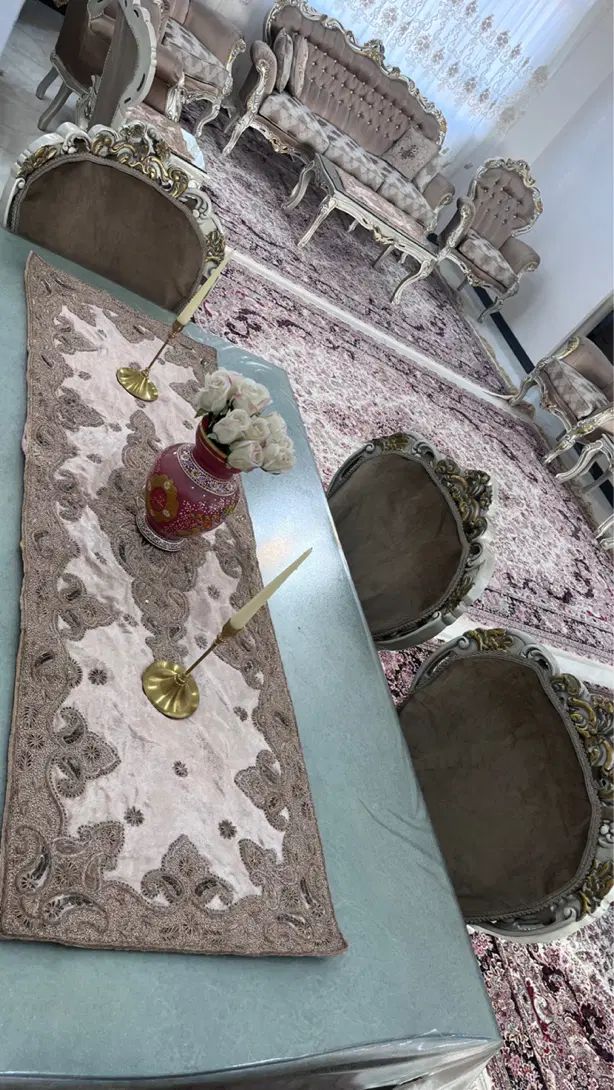 سرویس مبلمان ۷نفره بامیزغذاخوری۶نفره به همراه بوفه|مبلمان خانگی و میز عسلی|تهران, ابوذر|دیوار