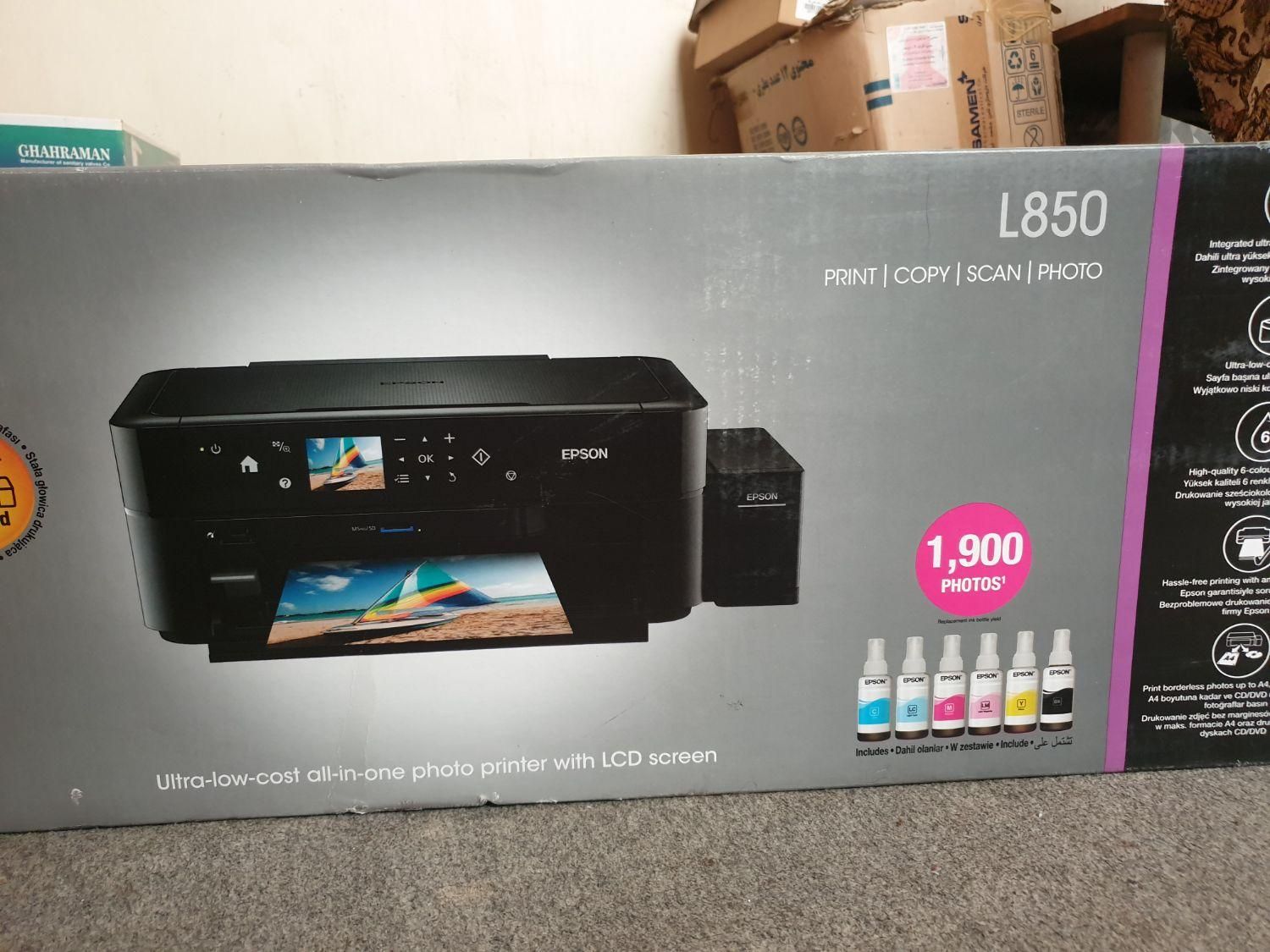2 دستگاه نو پرینتر Canon و epson جوهری ۳ کاره L850|پرینتر، اسکنر، کپی، فکس|اهواز, کیان اباد|دیوار