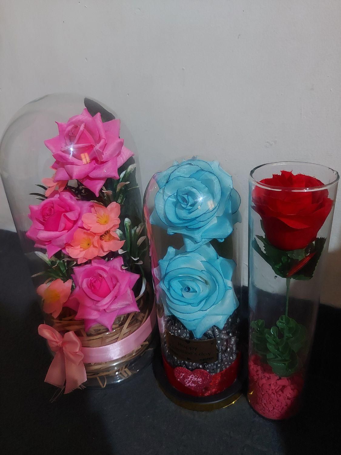 باکس گل شیشه ای در اندازه مختلف|گل مصنوعی|تهران, نعمت‌آباد|دیوار