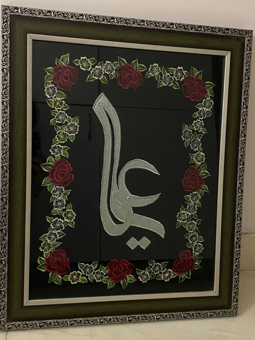 تابلوی پنج تن صنایع دستی ابریشم*هدیه هنری خاص*|تابلو، نقاشی، عکس|رشت, منظریه|دیوار