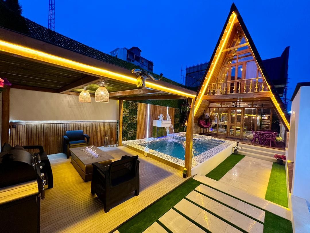 اجاره روزانه کلبه استخر جکوزی روباز ابگرم سرو|اجارهٔ کوتاه‌مدت ویلا و باغ|رامسر, |دیوار