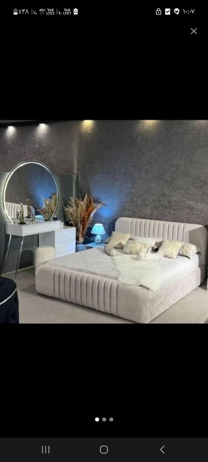 سرویس خواب مدل منحنی رنگ دلخاه|تخت و سرویس خواب|تبریز, |دیوار