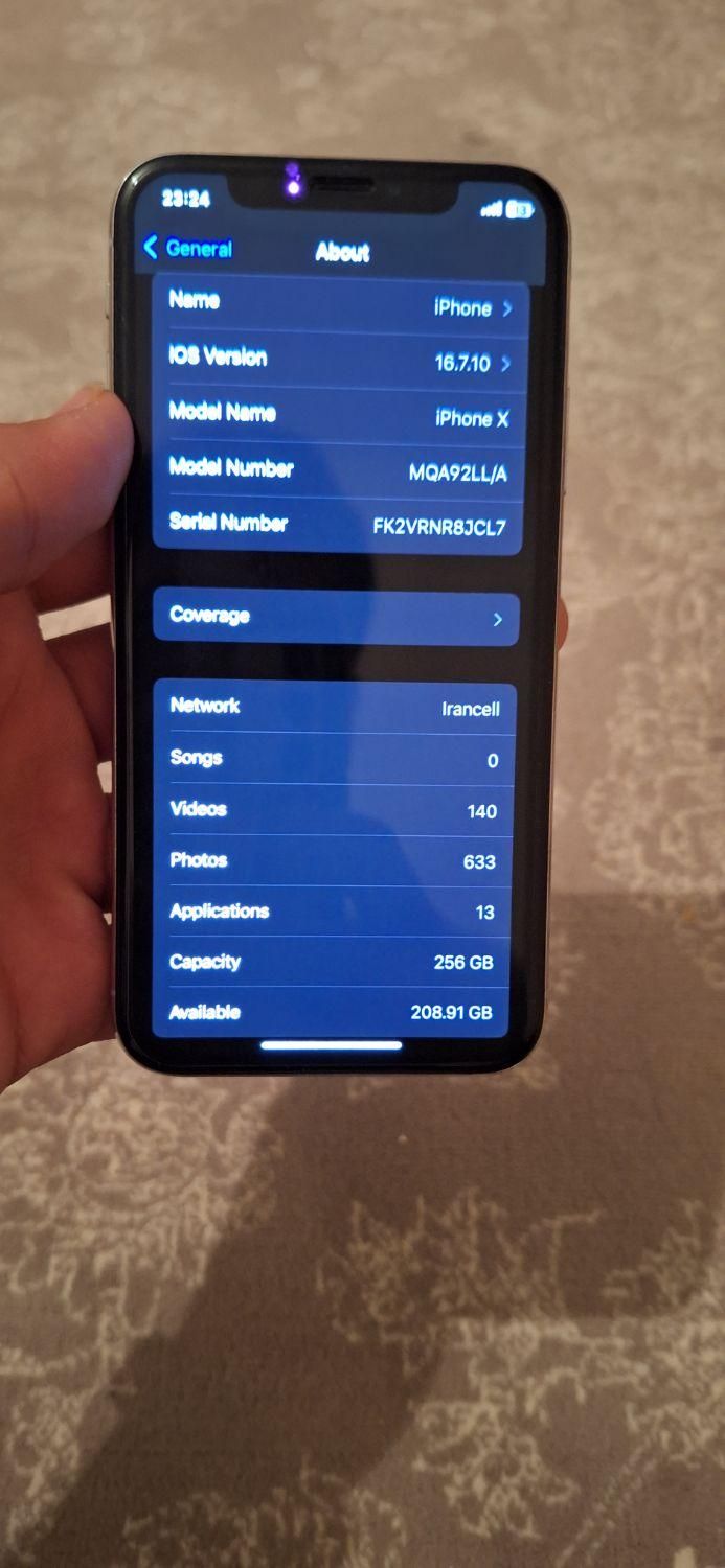 اپل iPhone X با حافظهٔ ۲۵۶ گیگابایت|موبایل|کرج, مارلیک|دیوار
