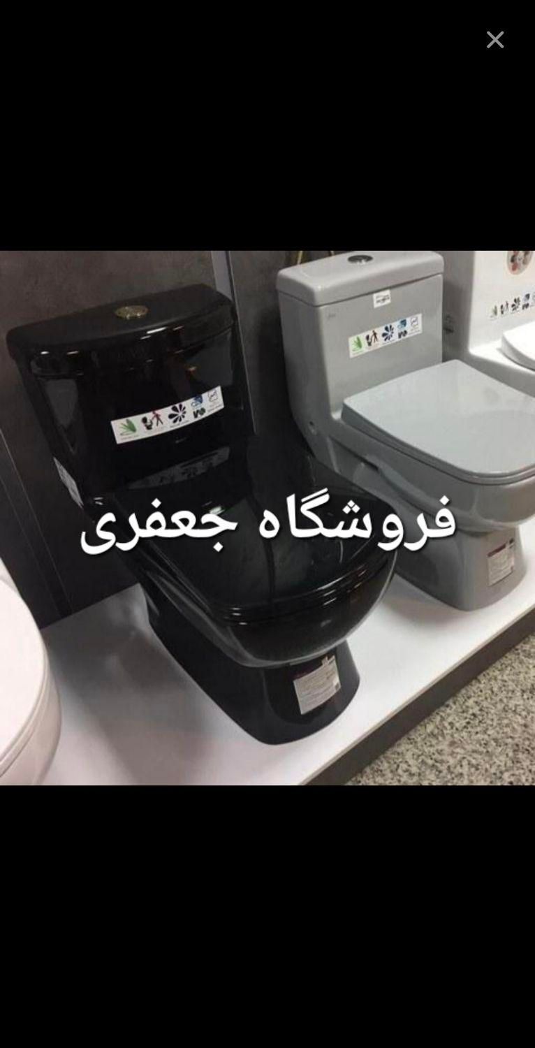 توالت فرنگی گاتریا ژوبیتر/ سفید-طوسی-مشکی|لوازم سرویس بهداشتی|تبریز, |دیوار