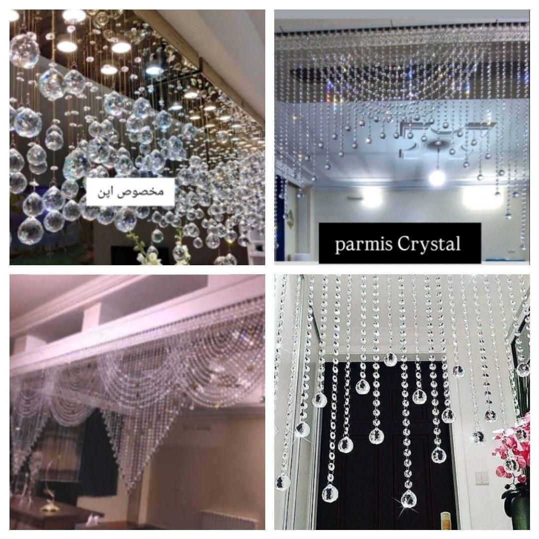 پرده کریستالی و مدرن (تولیدی)|پرده، رانر، رومیزی|اسلامآباد غرب, |دیوار