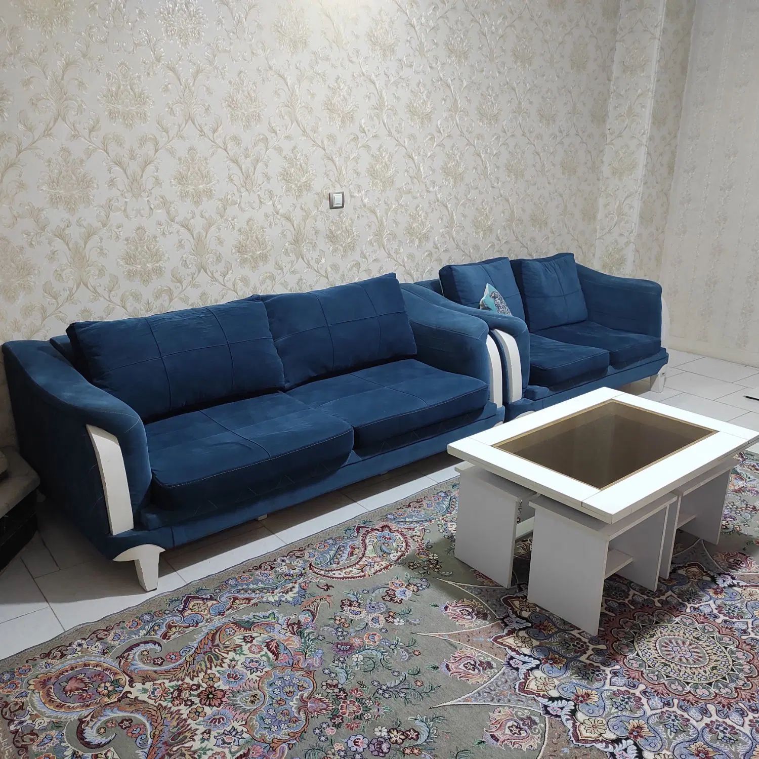 مبلمان راحتی 5 نفره،|مبلمان خانگی و میز عسلی|کرج, برغان|دیوار