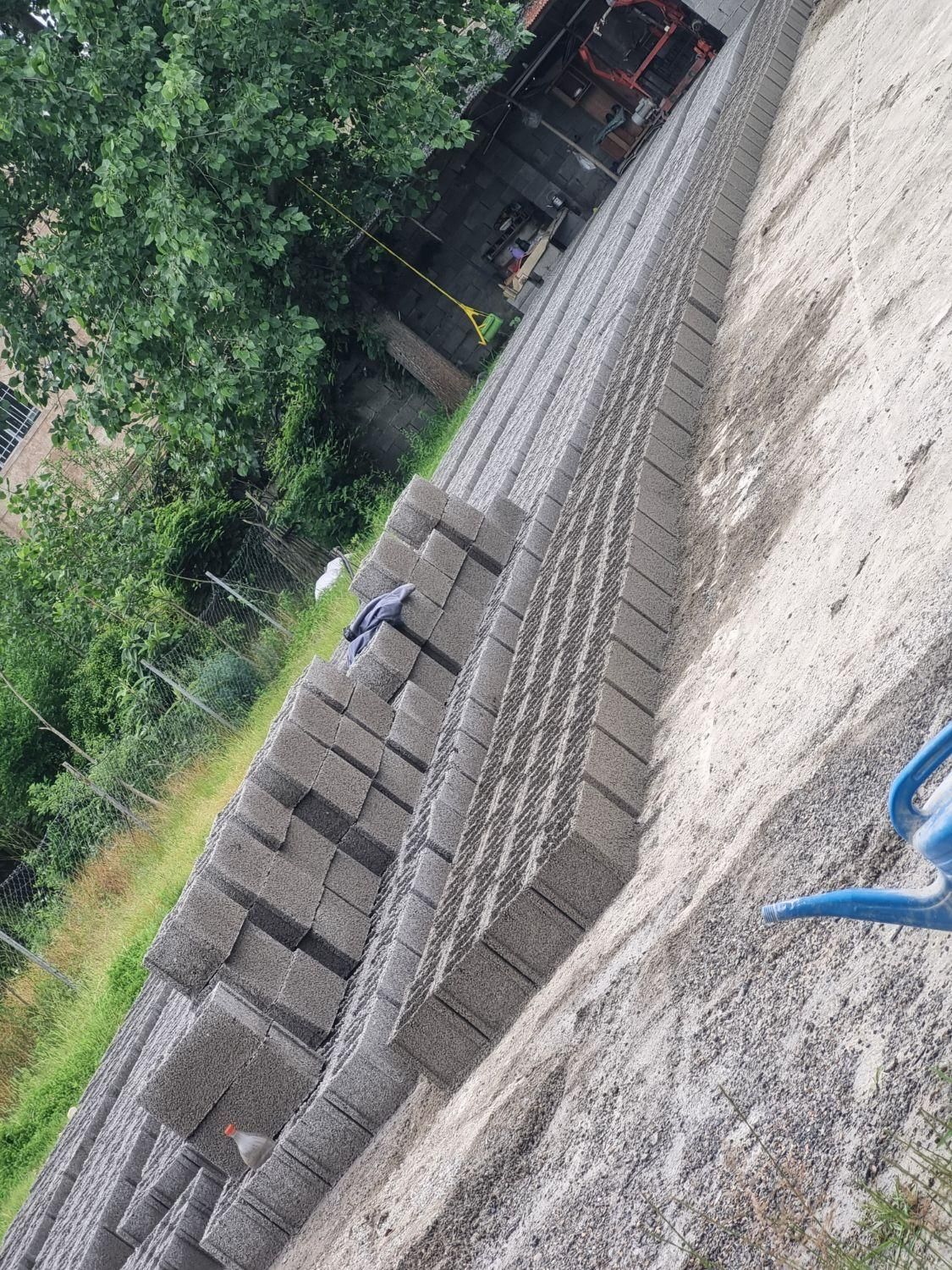 سنگ بلوک۱۵×۴۰و۲۰×۴۰ وتیرچه و آجر و لوله بتونی|مصالح و تجهیزات ساختمان|ماسال, |دیوار