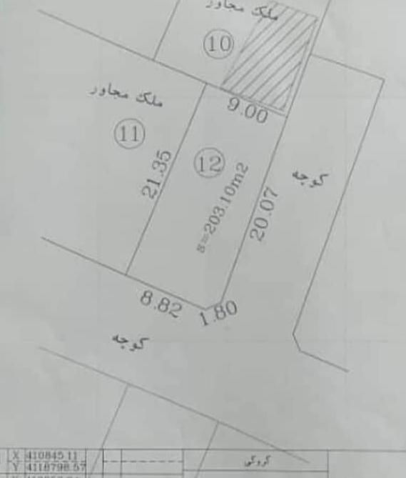 مشارکت زمین 205 متری مسکونی جمهوری کوچه دهم|مشارکت در ساخت املاک|لاهیجان, جمهوری|دیوار