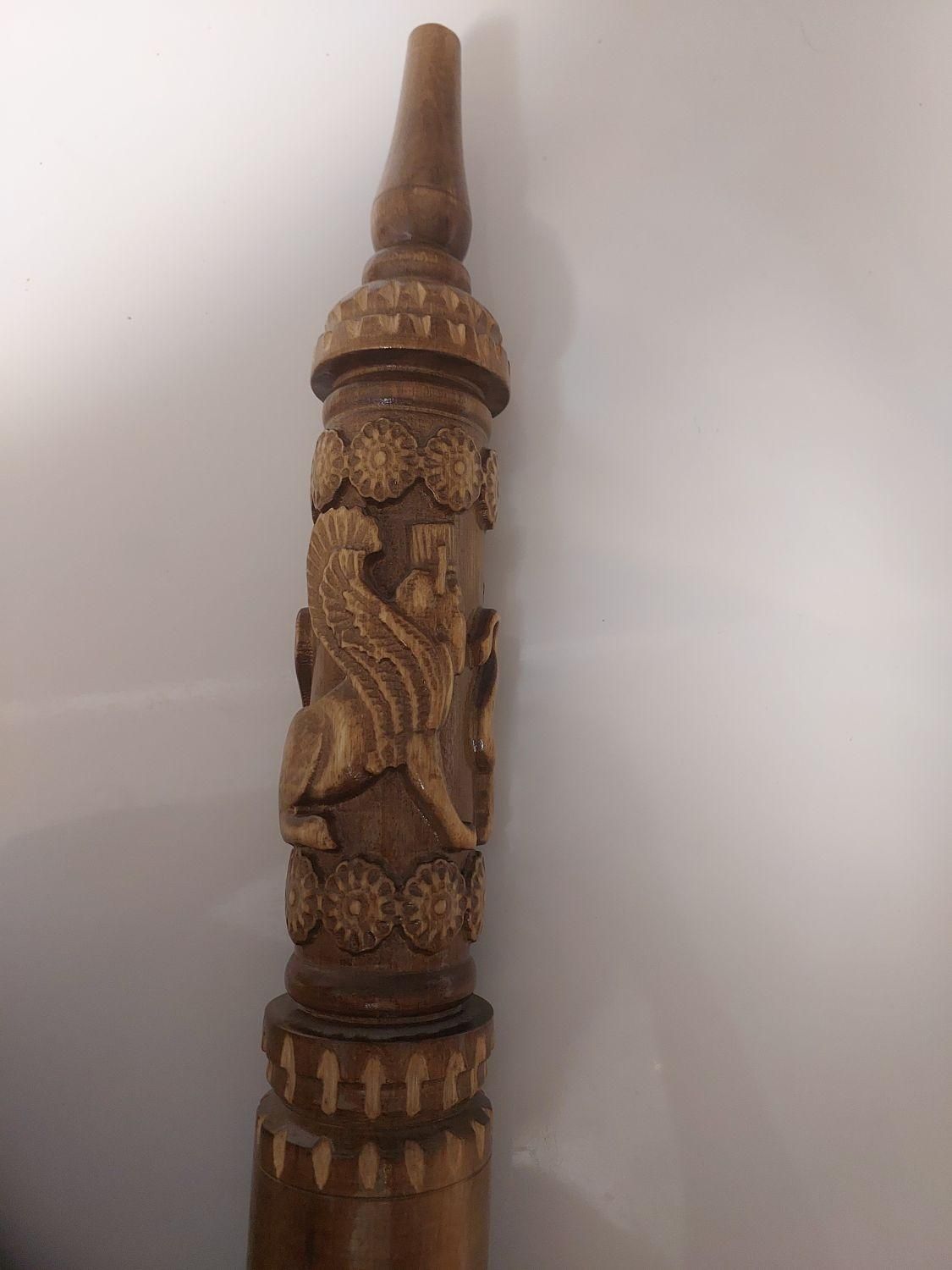 تنه قلیان چوبی نقش برجسته|کلکسیون و سرگرمی|شیراز, ارم|دیوار