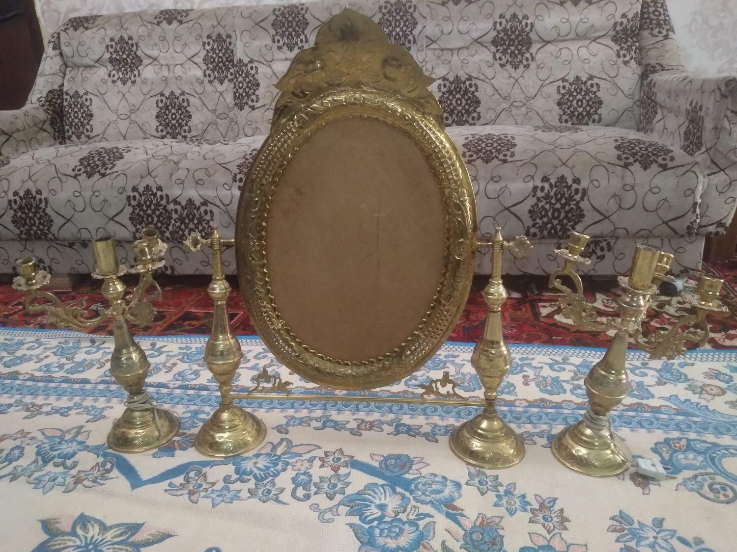 اینه شمعدان برنزی|آینه|مراغه, |دیوار