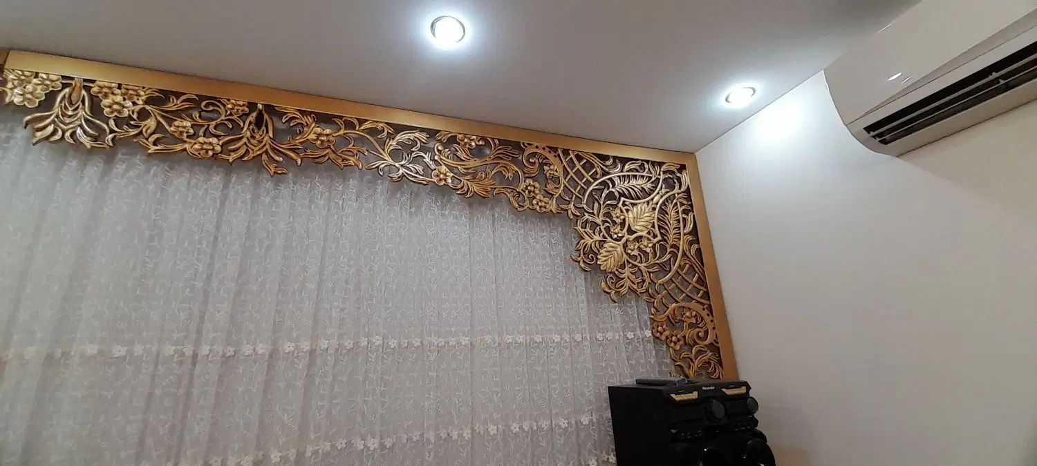 قاب پرده چوبی منبت کاری اندازه ۲۷۰ چوب اصل|پرده، رانر، رومیزی|نظرآباد, نظرآباد|دیوار