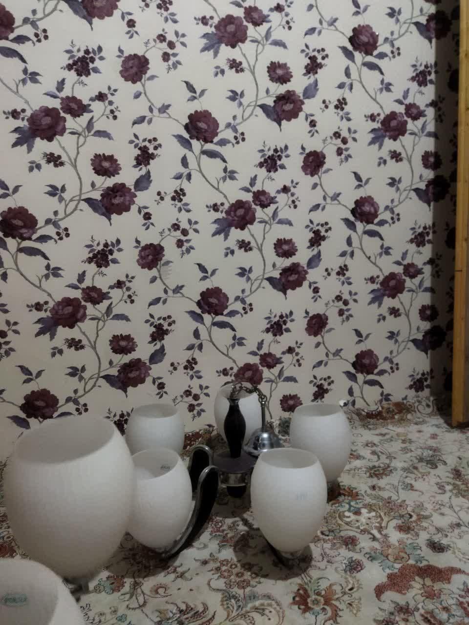 لوستر ۵ شاخه طرح استیل و چوب|لوستر و چراغ آویز|کرج, کمال‌شهر|دیوار