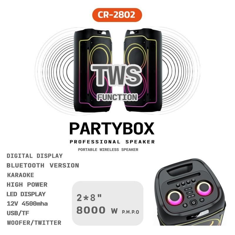 پارتی باکس کربی مدل CR-2802 مناسب مجالس|سیستم صوتی خانگی|کرمان, |دیوار