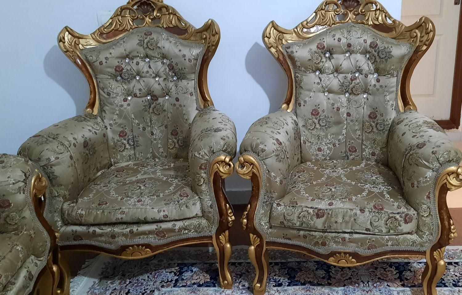 مبل سلطنتی 9نفره|مبلمان خانگی و میز عسلی|شاهرود (اردبیل), |دیوار