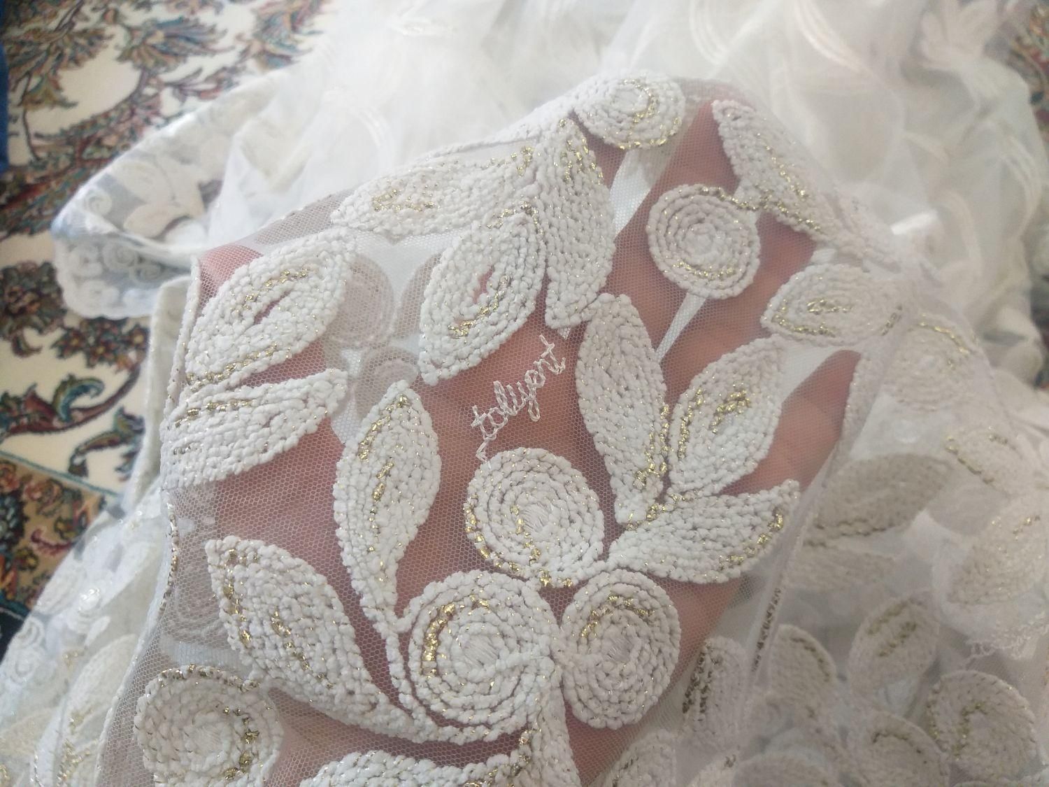 پرده توری ترک ودستک مخمل۲مترو۸۰در۳متر|پرده، رانر، رومیزی|مشهد, کارمندان دوم|دیوار
