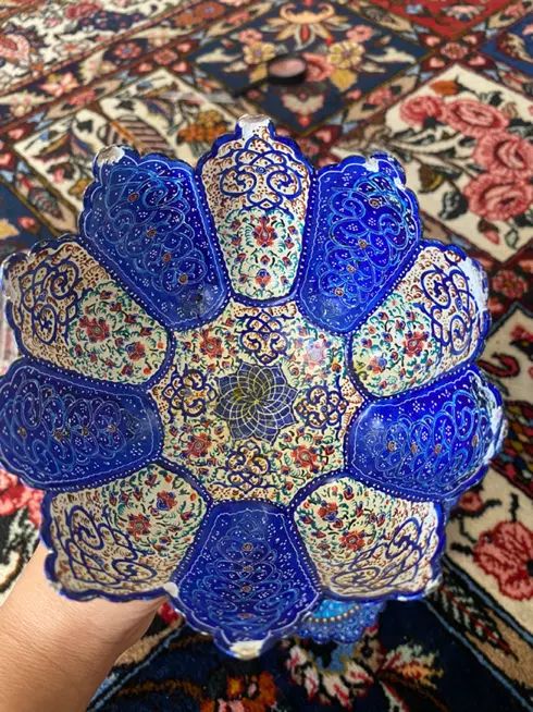 ظرف میناکاری|صنایع دستی و سایر لوازم تزئینی|اصفهان, باغ فردوس|دیوار