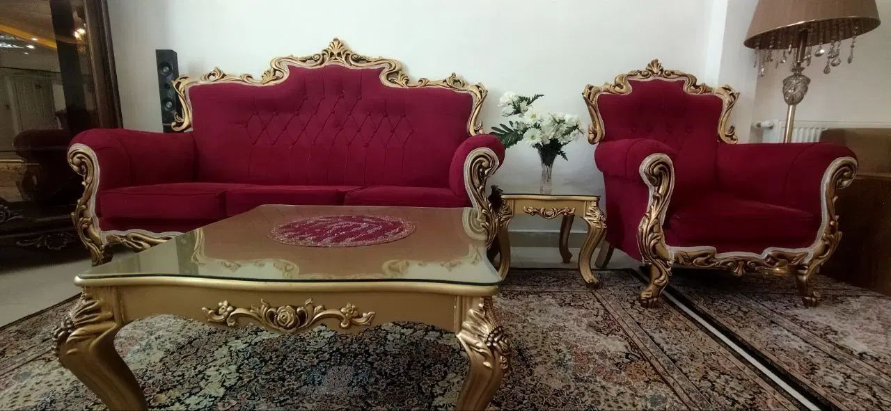 مبل استیل ۷ نفره|مبلمان خانگی و میز عسلی|رشت, عینک|دیوار