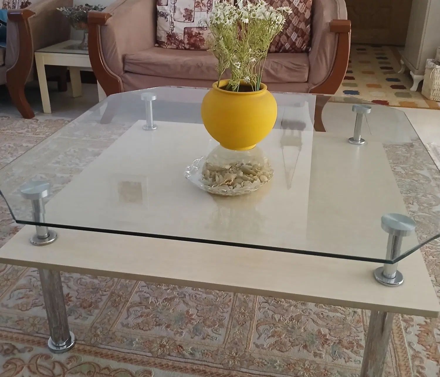 میز جلو مبلی با دوتا عسلی|مبلمان خانگی و میز عسلی|کرج, پیشاهنگی|دیوار