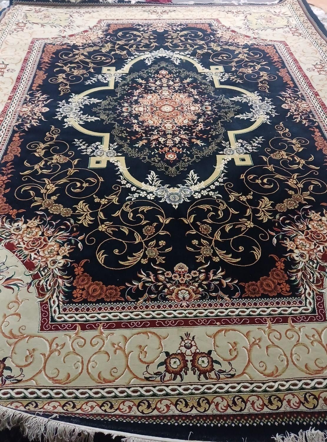 قالی۱۲متری با پرده مخمل|فرش|آبادان, |دیوار