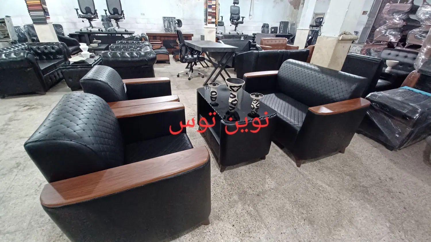 مبل اداری فارسی دسته چوبی (نوین توس)|دفتر کار|مشهد, هدایت|دیوار