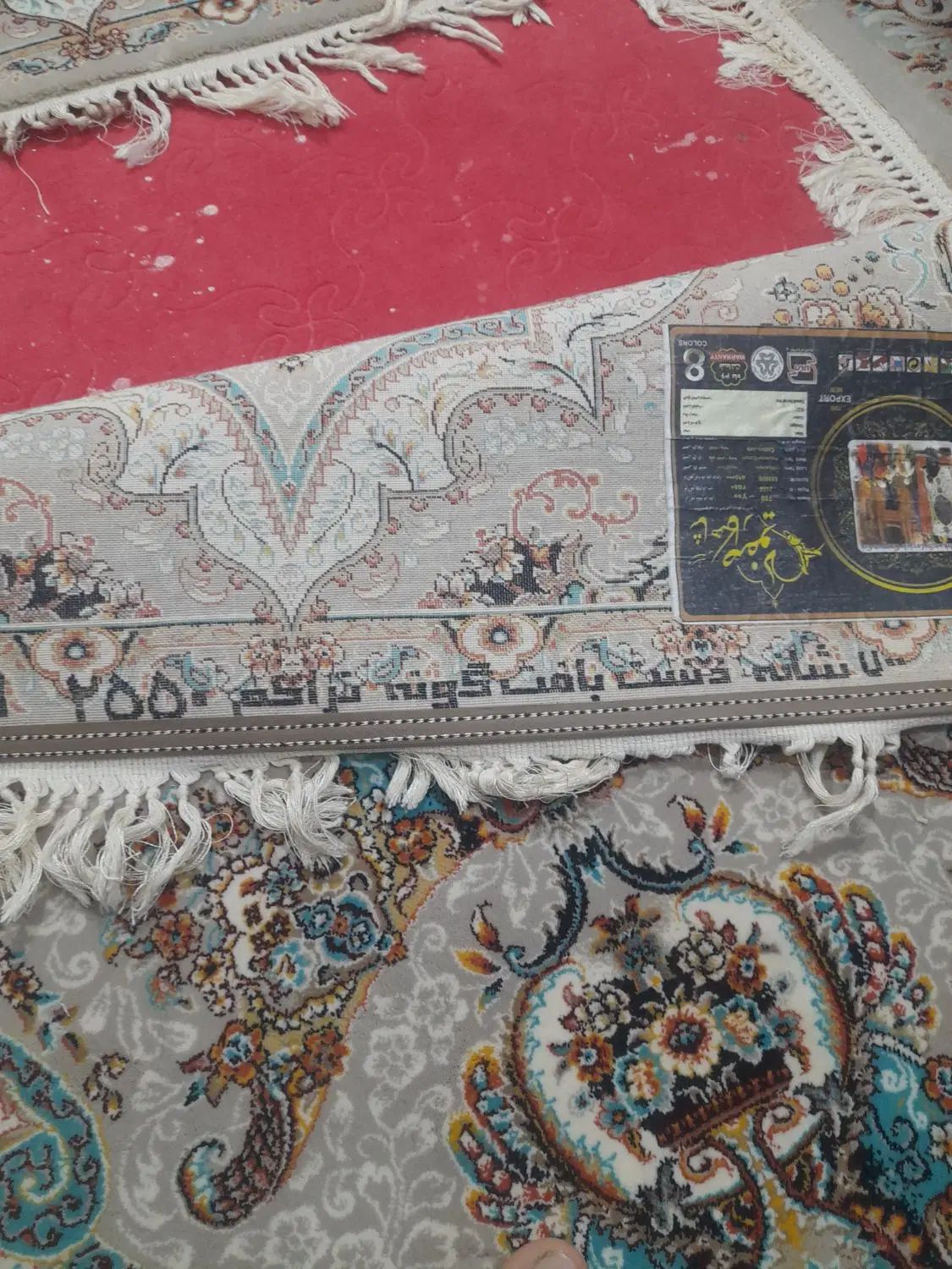 دوفرش کناره ۳متری ودومتری ۷۰۰شانه نو نو در حد آک|فرش|همدان, |دیوار