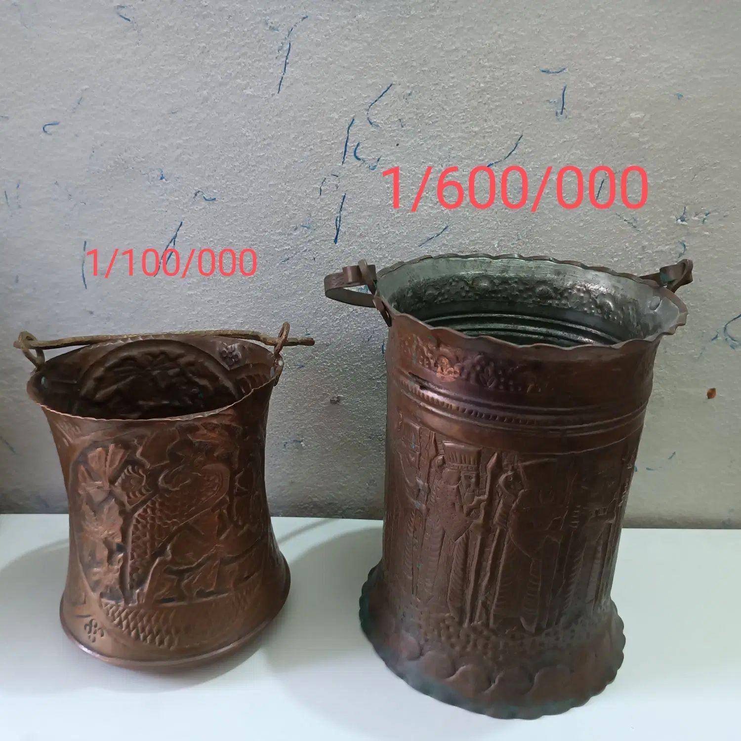 وسایل قدیمی.سطل مسی، ظرف شیر..ورق بزنید|کلکسیون اشیاء عتیقه|تهران, اوقاف|دیوار