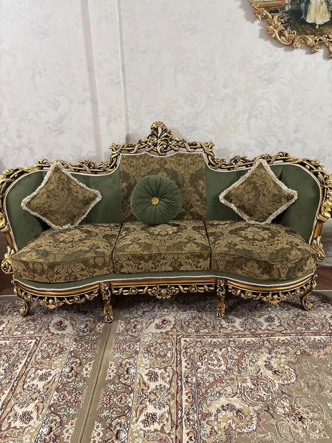 مبلمان سلطنتی  مدل خرچنگی با پارچه تمام ترک|مبلمان خانگی و میز عسلی|قرچک, باقرآباد|دیوار