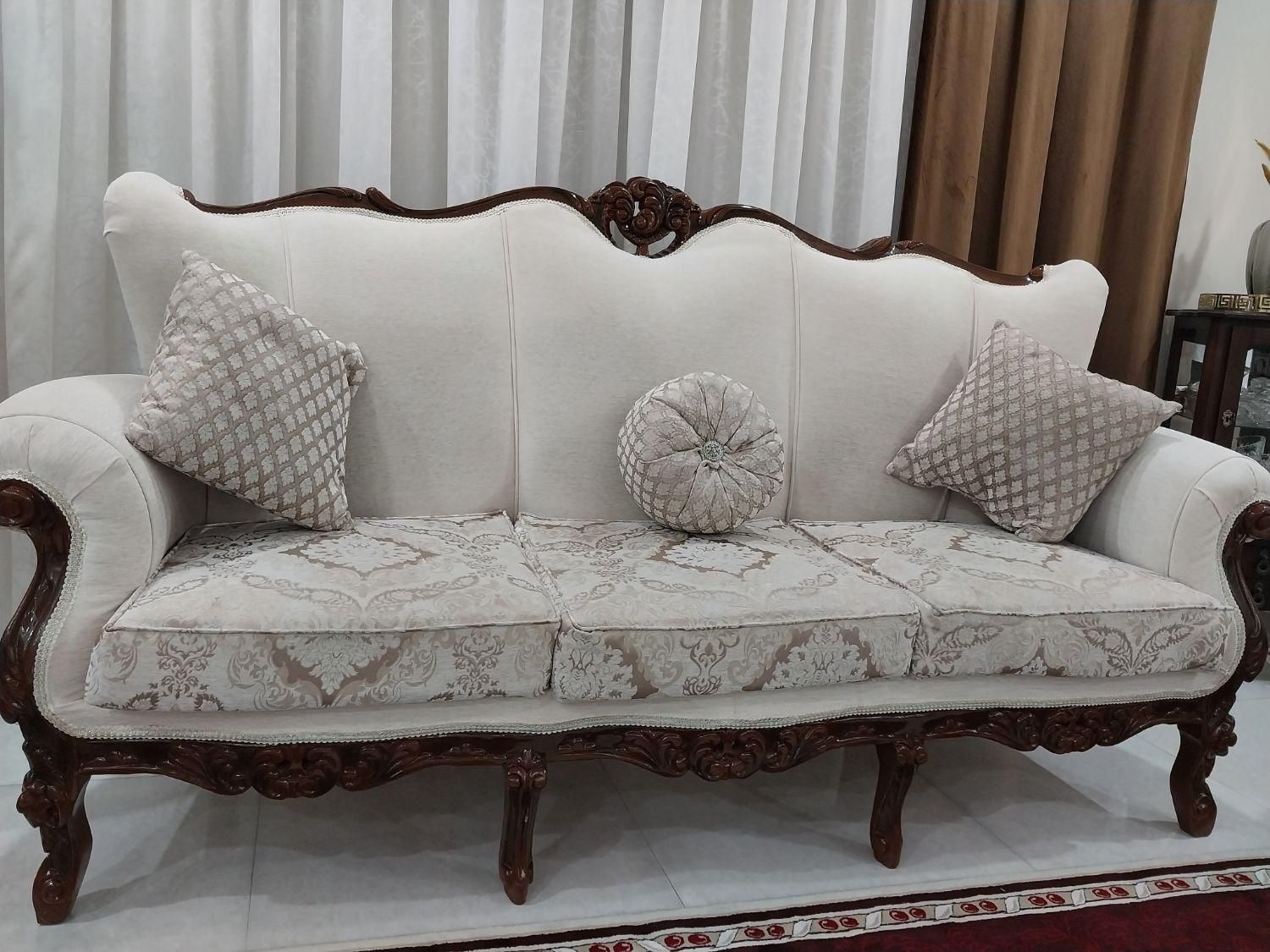 مبل نیم استیل ۹ نفره چوب اصل|مبلمان خانگی و میز عسلی|تهران, آذری|دیوار