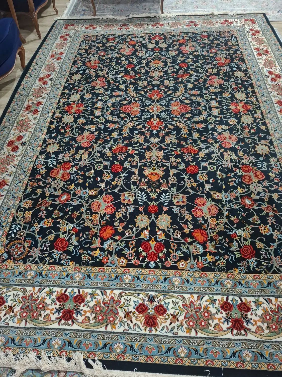 ۲تخته فرش ۹متری ستاره کویر یزد ۷۰۰ شانه درجه یک|فرش|تهران, لویزان|دیوار