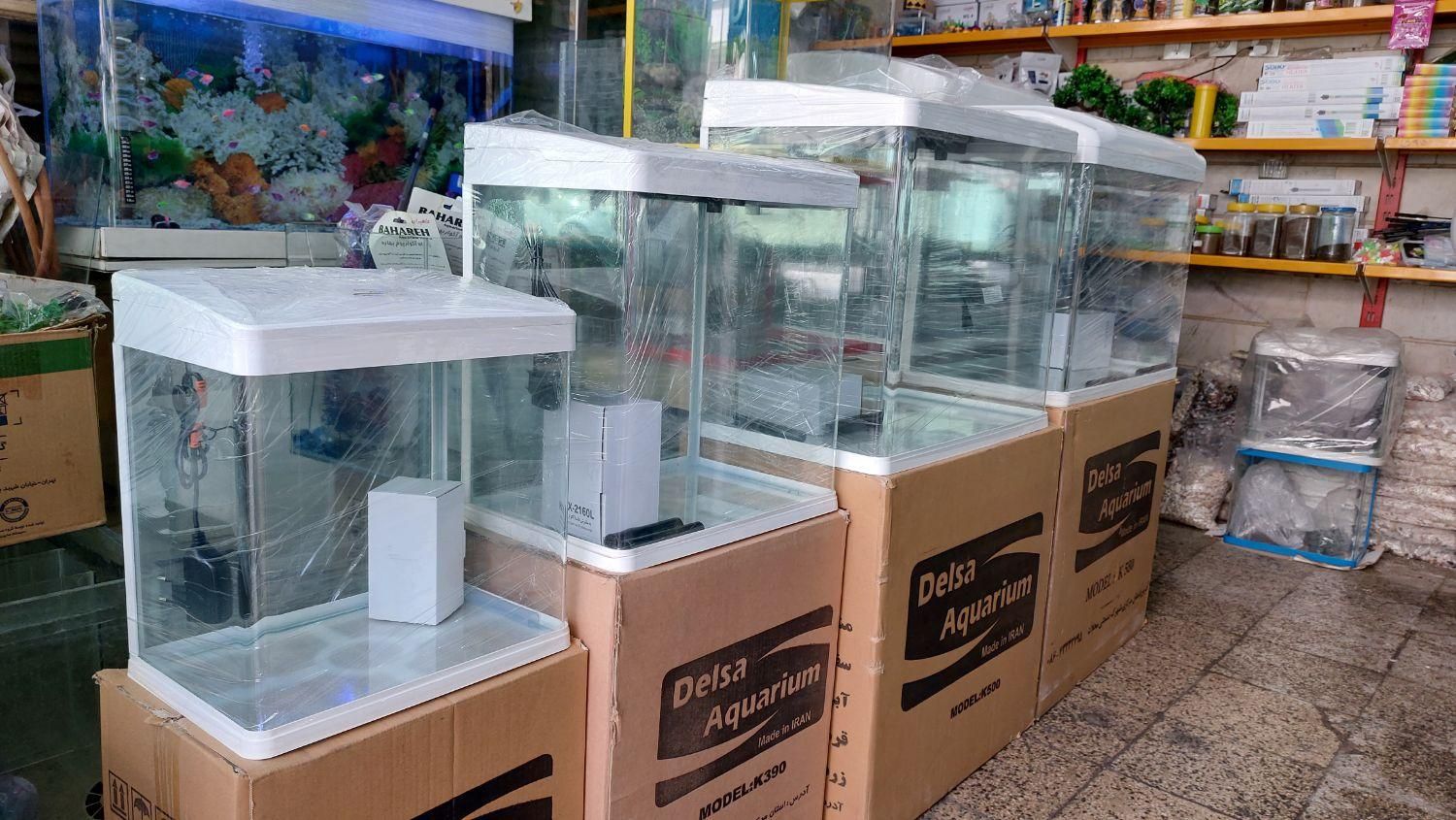 آکواریوم شیشه خم شرکتی دلساوآکوا باارسال|ماهی|تهران, تولید دارو|دیوار