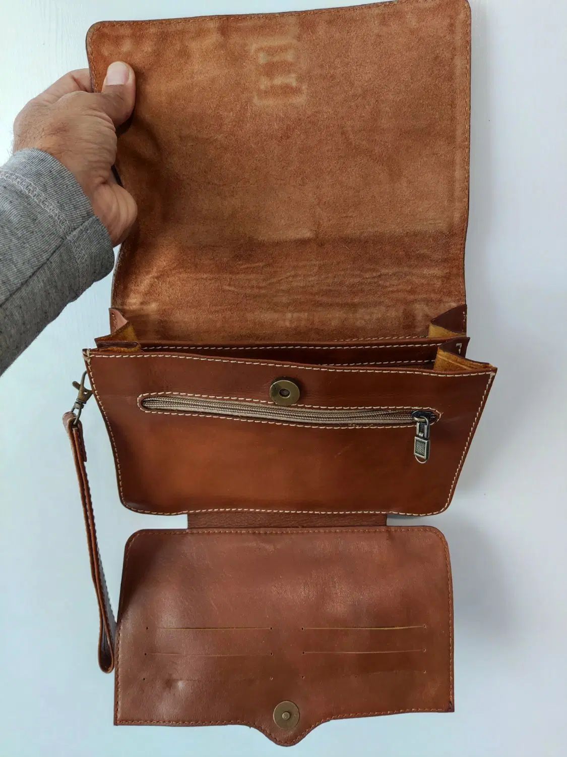 کیف رمزدار چرم طبیعی(دستی) قهوه‌ای مردانه نو|کیف، کفش، کمربند|تهران, تهرانپارس جنوبی|دیوار