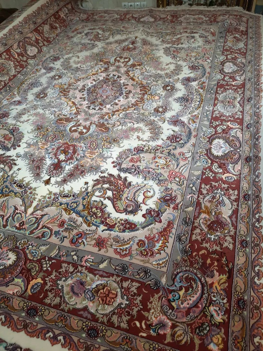 ازبافنده وشرایطی فرش دستباف جفت9متر موج مهر تبریز|فرش|کرج, فاز ۱ مهرشهر|دیوار