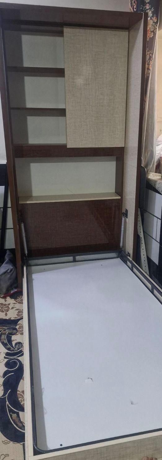 تخت تاشو باکس دار  یک نفره|تخت و سرویس خواب|اهواز, زیتون کارگری|دیوار